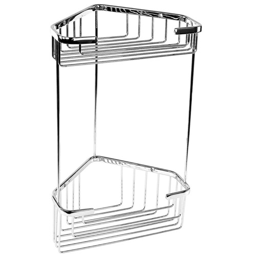 Shower Basket, Gedy 2482, Wire Corner Double Shower Basket 2482